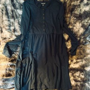 Striped Piru Henley Dress by Toad&Co size small